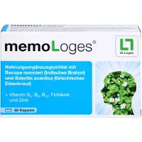 Dr. Loges + Co. GmbH MemoLoges : Capsules pour soutenir la mémoire et la concentration, boîte de 60 capsules