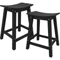 StarTech.com Tabourets d'extérieur - Lot de 2 - Tabourets de bar - Résistants aux intempéries - En résine synthétique - Hauteur de bar - Avec repose-pieds - Pour jardin et terrasse