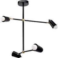Toolight Lampe Suspendue APP1708-4CP Black