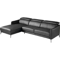 ANGEL CERDA SL Angel Cerdá Canapé-lit gauche en cuir noir 6040
