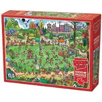 Cobble Hill Puzzle DoodleTown : Pitreries de Hors-Jeu - Random Cut - 1000 pièces