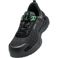 Uvex Chaussures de sécurité basses 1 x-craft S1 PL, noir/vert noir/vert 35