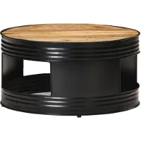 Prolenta Maison Exclusive - Table basse noire 68 x 68 x 36 cm en bois massif de manguier brut