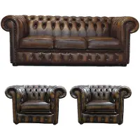 Xl Moebel Gmbh Chesterfield Leder Design Luxus Sofagarnitur Couch Sofa Polster 3+1+1 Sitzer 186