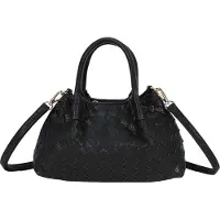 Gallantry Paris Gallantry, sac à main pour femme tressé avec poignées et bandoulière rigides, noir