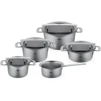 Fissler Phi Collection 016-113-05-000-0, set de 5 poêles/casseroles