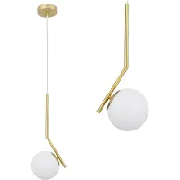 Toolight Lampe Suspendue G106-1W Gold White