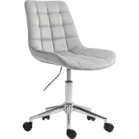 SVITA MICKY Chaise de bureau pour enfants Chaise de bureau réglable en hauteur Chaise pivotante Grise