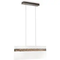 Philips Pendelleuchten Esstischlampe Bronze Glas Satiniert inkl 3x E27 LED Leuchtmittel in warmweiß - ergibt 3x 40W Licht