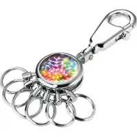 Troika Femmes, Porte-clés, Schlüsselanhänger COLOURFUL LEAVES, Argent, Multicolore