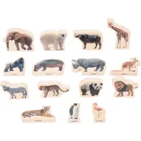TickiT Blocs d'animaux sauvages en bois