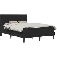 vidaXL Lit avec matelas et tête de lit, noir, 160 x 200 cm, velours