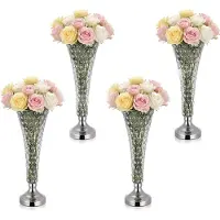Vevor Vase de Mariage Métal Lot de 4 Vase de Centre de Table Hauteur 51 cm Support Cylindrique pour Compositions Florales