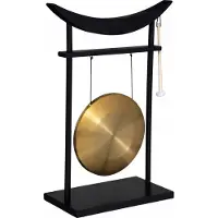 Atmosphera Gong Toa en métal et bois - 69,5 cm