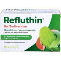 Dr. Willmar Schwabe GmbH & Co. KG Refluthin comprimés à mâcher contre les brûlures d'estomac au goût de menthe, 48 comprimés à mâcher