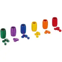 Cayro Gobelet à dés avec jetons de parchís bois 6 pièces