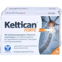 Trommsdorff GmbH & Co. KG Keltican forte gélules avec uridine monophosphate (UMP), vitamine B12 et acide folique pour soutenir la régénération nerveuse, 80 gélules