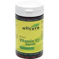 Allcura , capsules de vitamine K2, 60 capsules