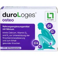 Dr. Loges + Co. GmbH DuroLoges Osteo plus Silicium Comprimés pelliculés pour le maintien d'une ossature normale, 60 comprimés