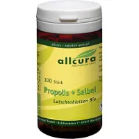 Allcura Propolis+Sauge pastilles à sucerbienfaisantes pour la gorge et le pharynx, 100 pastilles