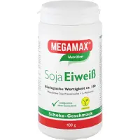 MEGAMAX Nutrition Poudre de protéine de soja saveur chocolat, 400 g de poudre