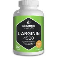 Vitamaze L-Arginine hautement dosée 4,500 mg gélules, 360 gélules