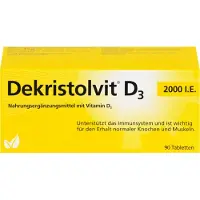 Dekristolvit Comprimés Dekristolvit D3 2000 I.E. soutient le système immunitaire, 90 comprimés