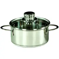 Karl Krueger KARL KRÜGER Cocotte Saturn avec couvercle en verre 0,75 litre Ø14cm Acier inoxydable