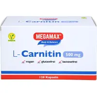 MEGAMAX Figure & Balance L-Carnitine 500 mg gélules, 120 gélules