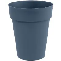 Eda Pot De Fleur Rond Toscane Ø 44 X H.53 Cm - Bleu Jean - Eda