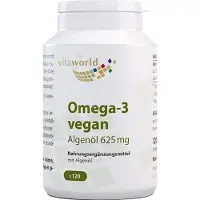 Vitaworld Huile d'algues 625 mg Oméga-3 végétaliennes, 120 capsules