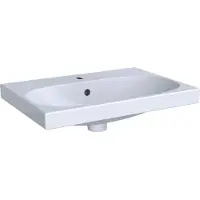 Geberit lavabo Acanto Compact avec trou pour robinetterie et cuvette 600x420mm blanc alpin
