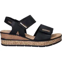 Rieker 6378100 637 - Sandales pour femmes, modèle 637, couleur noire, pour un usage quotidien