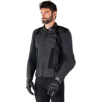 Alpinestars Veste de moto en cuir perforée Missile V3 Airflow, noire, taille 60
