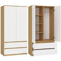 Malwa Armoire d'entrée 90 cm TAAVI - chêne artisanal / blanc
