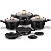Berlinger Haus Set de Casseroles en Granit 10 Pièces BLACK ROSE