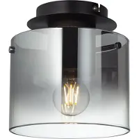 Brilliant Lampe Beth Plafonnier 20cm café/verre fumé | 1x A60, E27, 60W, g.f. Lampes normales n. ent. | Convient pour ampoules LED | Dimmable si utilisation d'ampoules appropriées
