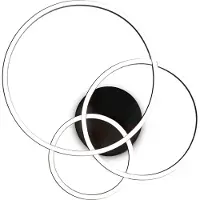 Ideal Lux FRAME PL CERCHIO Applique murale Plafonnier au design circulaire Structure Noir