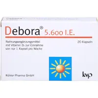 Köhler Pharma GmbH Debora 5 600 UI, gélules à la vitamine D3, 20 gélules