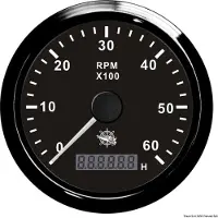Osculati Compte-tours 0-4000 tr/min noir/noir | 27.325.02