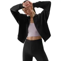 4F Femmes, Chemisier, Sweat-shirt femme F1002 noir profond 4FWSS24TSWSF1002 20F M, Noir, (M)