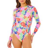 Rip Curl Party Wave Upf Woman Long Sleeve Back Zip Shorty Multicolore M Femme