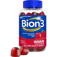 Wick Bion3 Immun Gommes molles pour le soutien immunitaire, 60 pcs. Oursons en gomme