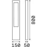 Ideal Lux Lampadaire Moderne Vega Aluminium Café 1 Lumière G9 3W 3000K Lumière Chaude
