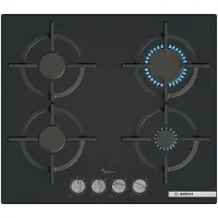 Bosch Plaque de Cuisson à Gaz Série 6 4 Zones 7500W Noir - PPP6A6I10