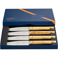 Opinel set de couteaux de table facette 4 pièces frêne