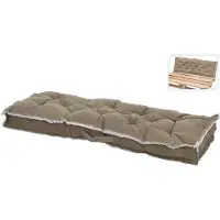 H&L Meuble palette accoudoir/siège, 120x40x8cm, beige