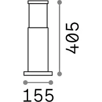 Ideal Lux Lampadaire d'extérieur moderne Aluminium Gris 1 Lumière E27 H40Cm
