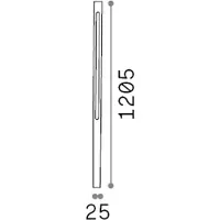 Ideal Lux Jedi Lampadaire Moderne Métal Noir Led 19W 3000K Lumière Chaude
