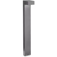 Ideal Lux Lampadaire Moderne Sirio Gris Aluminium 2 Luminaires 3W 3000K Lumière Chaude H80Cm